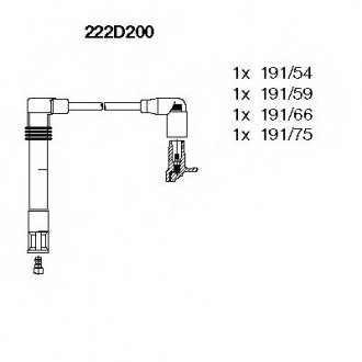 Комплект проводів запалення BREMI 222D200 (фото 1)