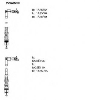 Комплект проводів запалення BREMI 229AB200