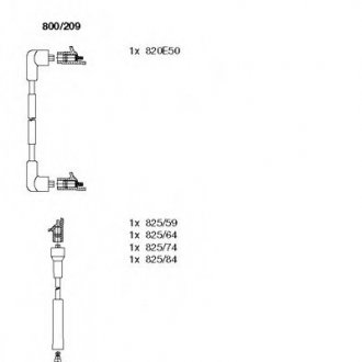 Комплект проводів запалення BREMI 800/209