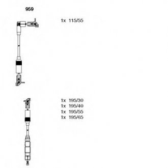 Комплект проводів запалення BREMI 959