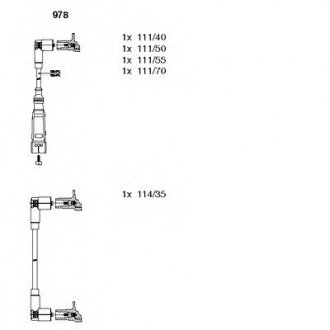 Комплект проводов зажигания BREMI 978