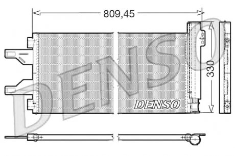 Радіатор кондиціонера DENSO DCN07050 (фото 1)