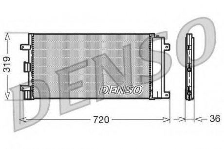 Конденсатор кондиционера DENSO DCN09042 (фото 1)