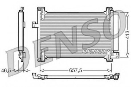 Конденсатор кондиционера DENSO DCN09083 (фото 1)