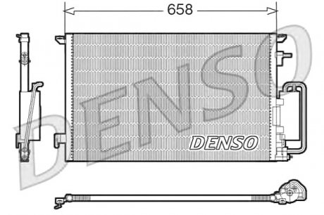 Радіатор кондиціонера DENSO DCN20032 (фото 1)
