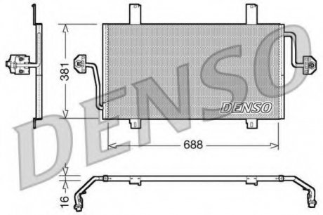 Конденсатор кондиционера DENSO DCN23016