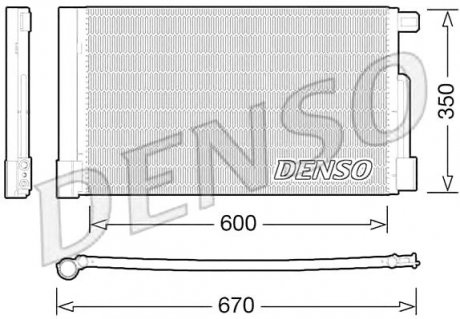Конденсатор кондиционера DENSO DCN01004 (фото 1)