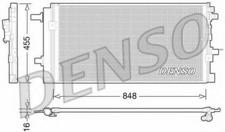 Конденсатор кондиционера DENSO DCN02023 (фото 1)