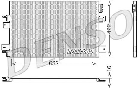 Конденсатор кондиционера DENSO DCN06007 (фото 1)