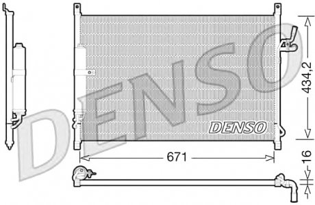 Конденсатор кондиционера DENSO DCN46015 (фото 1)