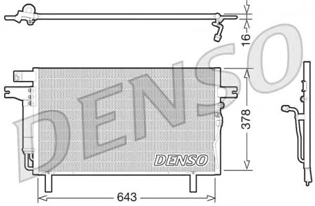 Конденсатор кондиционера DENSO DCN46016 (фото 1)