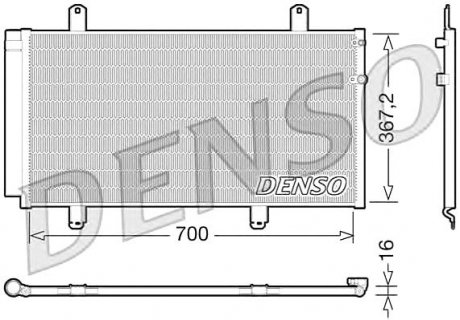 Конденсатор кондиционера DENSO DCN51004 (фото 1)