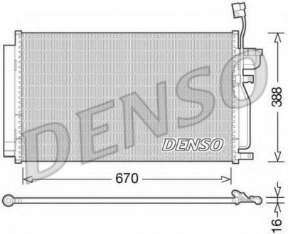 Конденсатор кондиционера DENSO DCN15002 (фото 1)