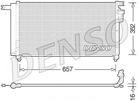 Конденсатор кондиционера DENSO DCN43001 (фото 1)