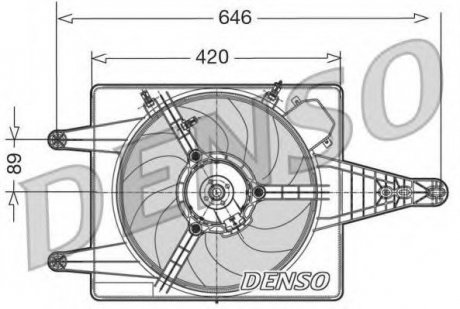 Вентилятор радіатора DENSO DER01010