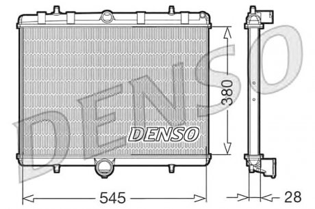 Радиатор охлаждение двигателя DENSO DRM07060 (фото 1)