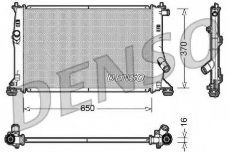 Радіатор охолодження двигуна DENSO DRM10076