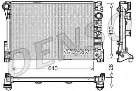 Радиатор охлаждение двигателя DENSO DRM17043