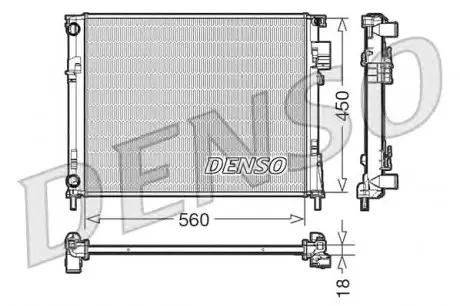 Радіатор охолодження двигуна DENSO DRM23095