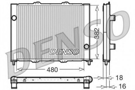 Радиатор охлаждение двигателя DENSO DRM23099 (фото 1)
