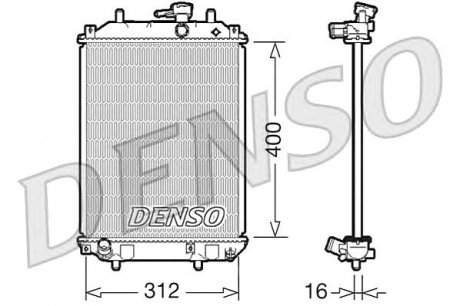 Радиатор охлаждение двигателя DENSO DRM35002