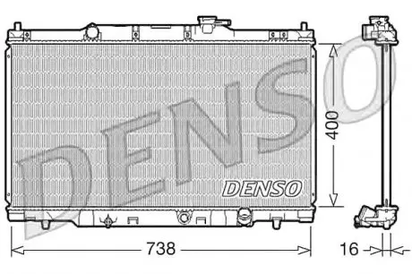 Радіатор охолодження двигуна DENSO DRM40011