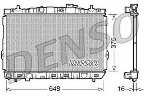 Радиатор охлаждение двигателя DENSO DRM41001