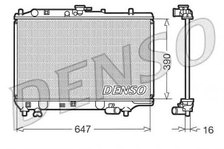 Радиатор охлаждение двигателя DENSO DRM44006