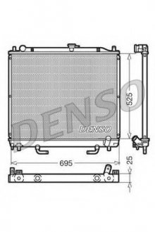 Радиатор охлаждение двигателя DENSO DRM45015