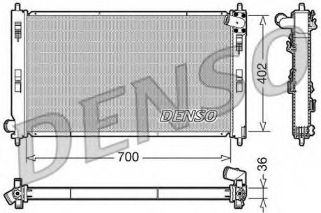 Радиатор охлаждение двигателя DENSO DRM45029 (фото 1)