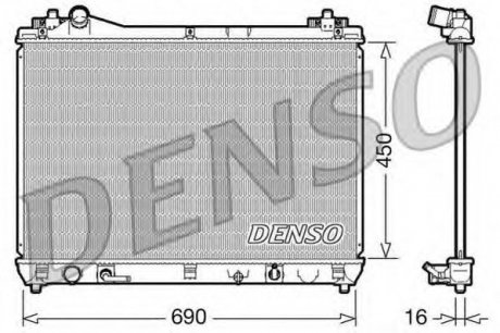 Радіатор охолодження двигуна DENSO DRM47017 (фото 1)