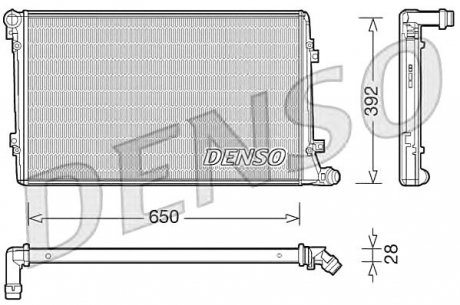 Радиатор охлаждение двигателя DENSO DRM32019