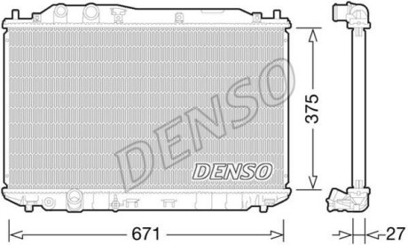 Радиатор охлаждение двигателя DENSO DRM40029