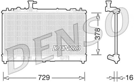 Радиатор охлаждение двигателя DENSO DRM44026