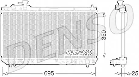Радіатор охолодження двигуна DENSO DRM50063