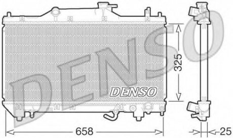 Радиатор охлаждение двигателя DENSO DRM50067