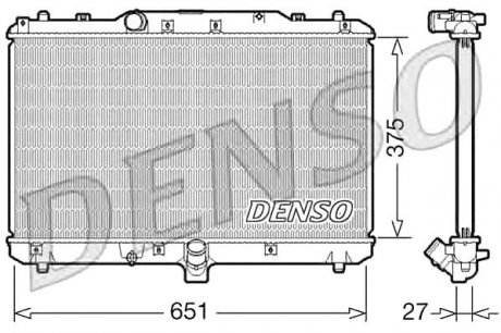 Радиатор охлаждение двигателя DENSO DRM47022