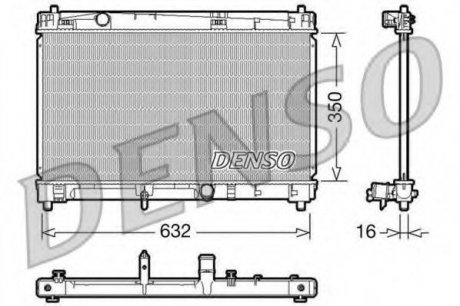 Радіатор охолодження двигуна DENSO DRM50009