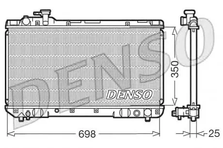 Радиатор охлаждение двигателя DENSO DRM50020