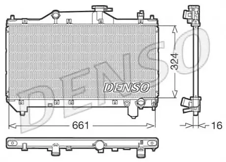 Радиатор охлаждение двигателя DENSO DRM50031 (фото 1)