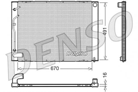 Радиатор охлаждение двигателя DENSO DRM50054