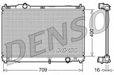 Радиатор охлаждение двигателя DENSO DRM51008