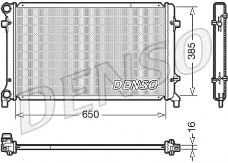 Радиатор охлаждение двигателя DENSO DRM02014 (фото 1)