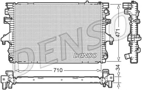 Радиатор охлаждение двигателя DENSO DRM32040
