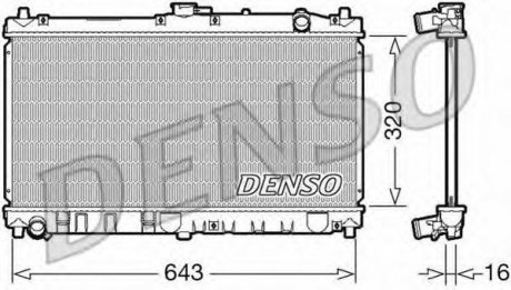 Радіатор охолодження двигуна DENSO DRM44031