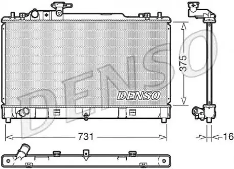 Радіатор охолодження двигуна DENSO DRM44036