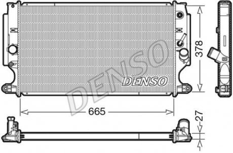 Радиатор охлаждение двигателя DENSO DRM50088 (фото 1)