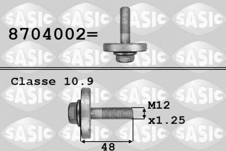 Болт шкива коленвала SASIC 8704002