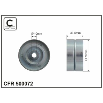 Ролик натяжителя CAFFARO 500072