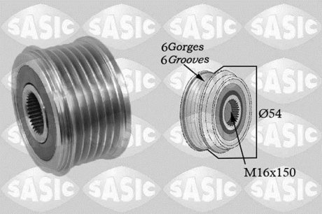 Ременной шкив генератора SASIC 1676011 (фото 1)